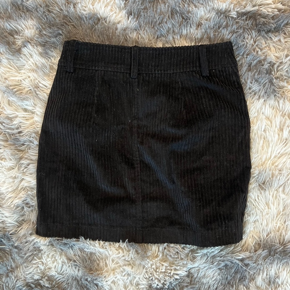 Sky and Sparrow Corduroy Black Skirt